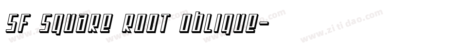 SF Square Root Oblique字体转换